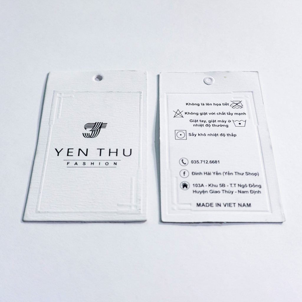 In tag treo giấy gắn quần áo tại HCM