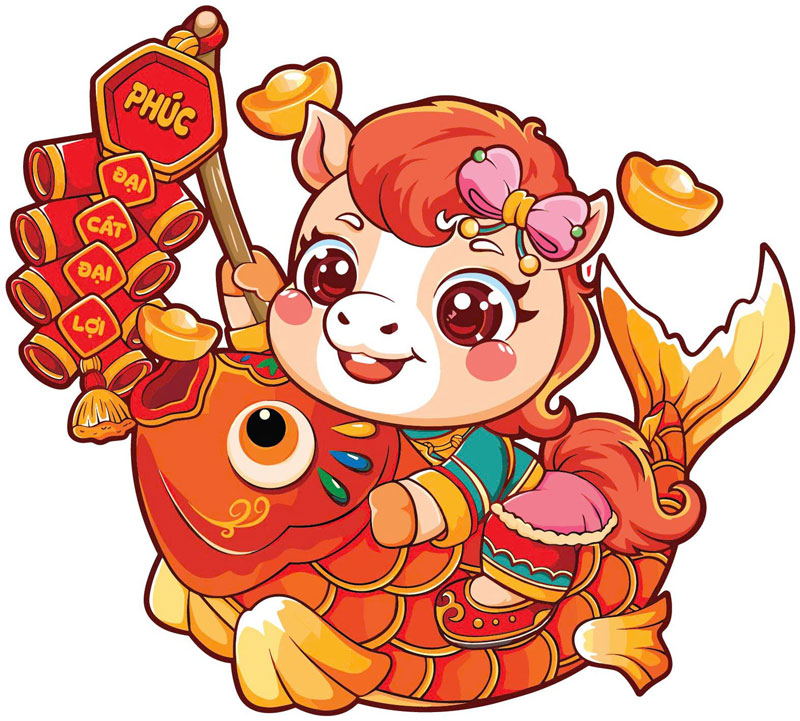 vector tết nội dung cá chép