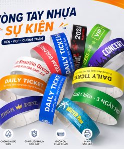 in vòng tay nhựa sự kiện giá rẻ