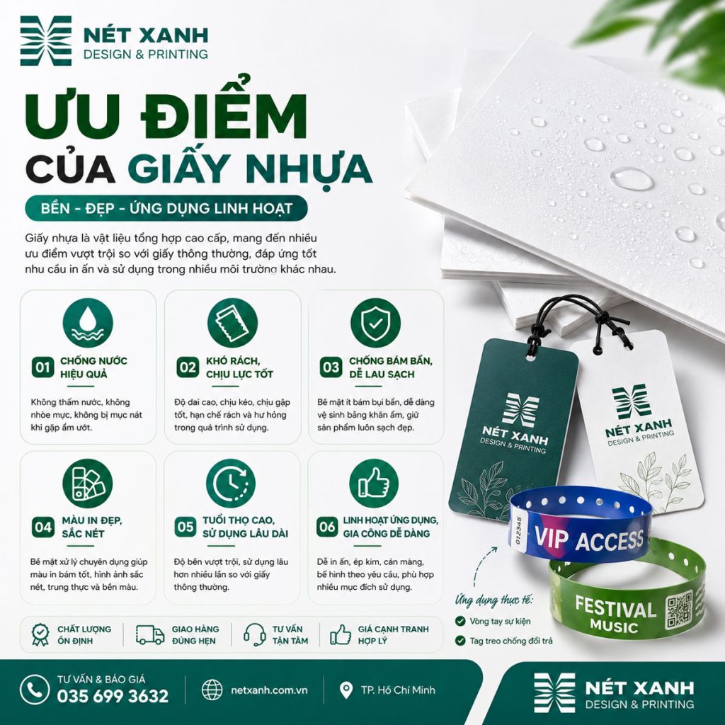Các ưu điểm của giấy nhựa